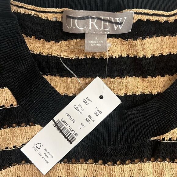 J. Crew Pointelle Knit Textured Tank Top Vest Lightweight Preppy Size Small - Picture 7 of 8